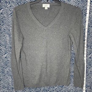LOFT Men's Charcoal V-Neck Sweater